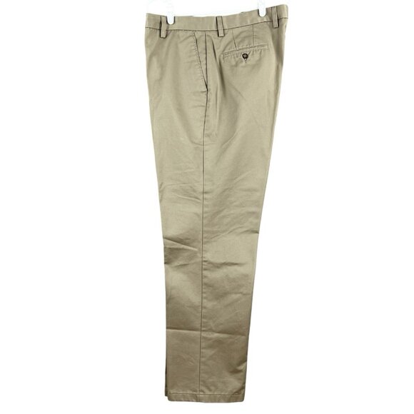 Dockers Men's Relaxed Fit Tan Pants Size 38x34 Flat Front Cotton - Picture 1 of 11